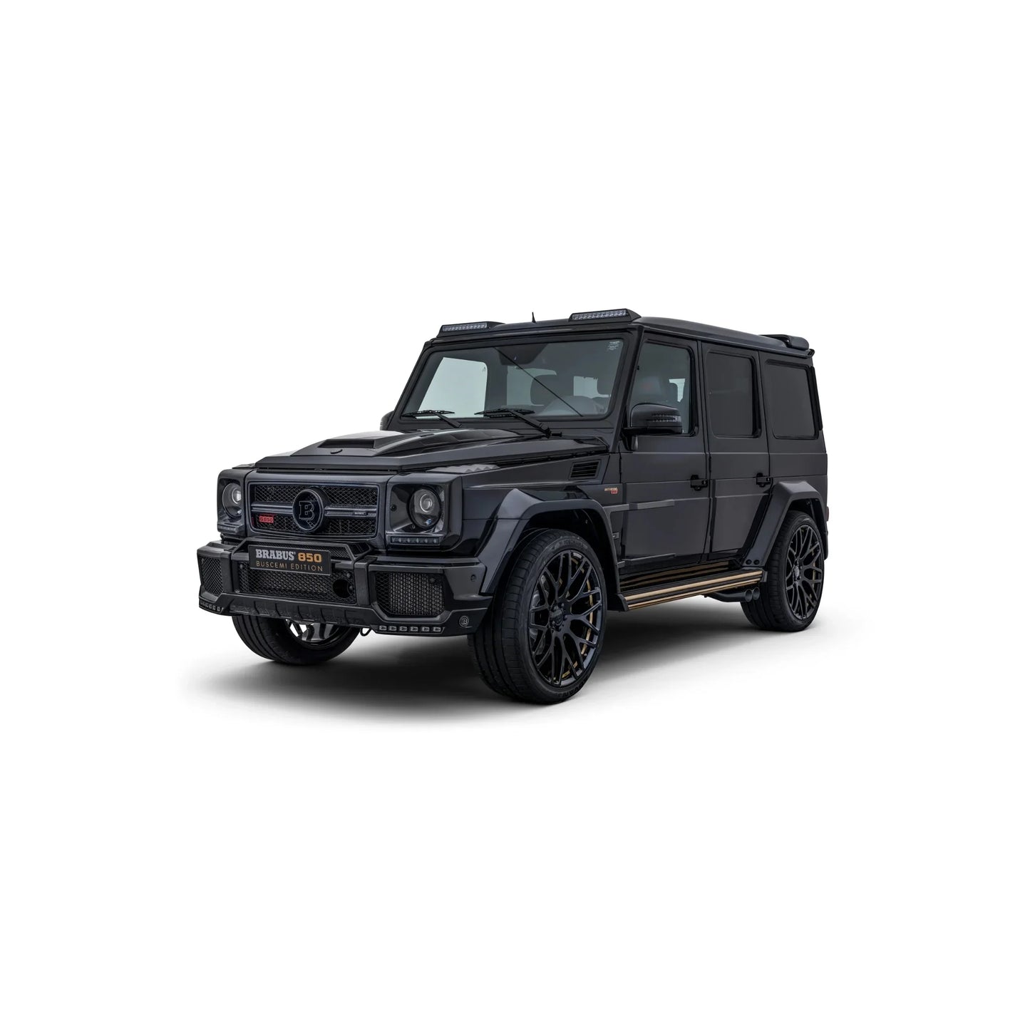 Black Brabus 850 Buscemi Edition luxury SUV with aggressive design and large black wheels