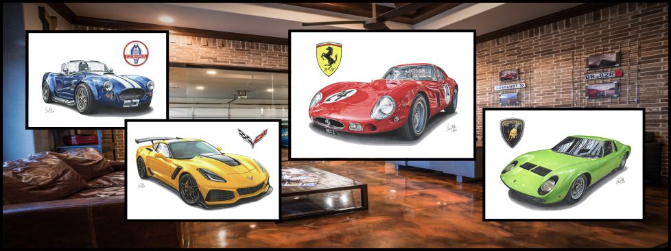 How Automotive Wall Art Transforms Interior Spaces for Car Enthusiasts