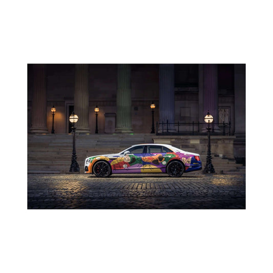 Bentley Flying Spur luxury sedan car art print in UAE