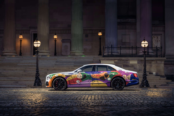 Bentley Flying Spur luxury sedan car art print in UAE