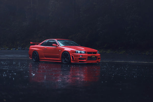 Red Nissan GTR R34 Night Storm