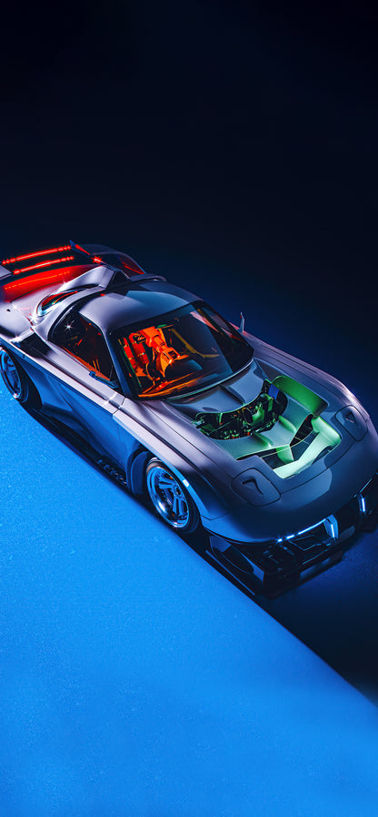 Sci-Fi Neon Hypercar Ride